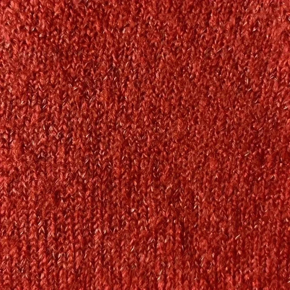 LAUREN CONRAD WO SIZE XL PETITE  SOFT ROSE RED METALLIC THREAD SWEATER PENGUIN - Picture 6 of 12